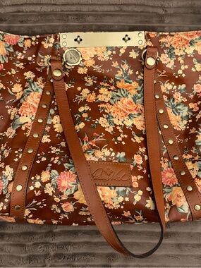 Patricia Nash Brown Leather Tote-Benvenuto VIN Botanical